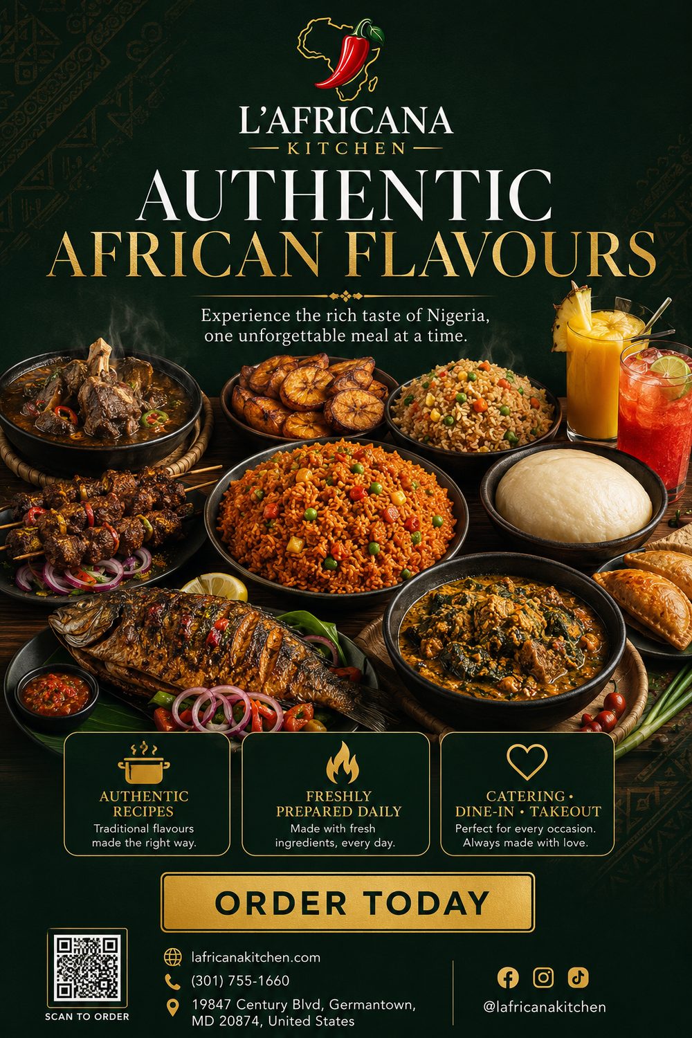 L'Africana menu campaign